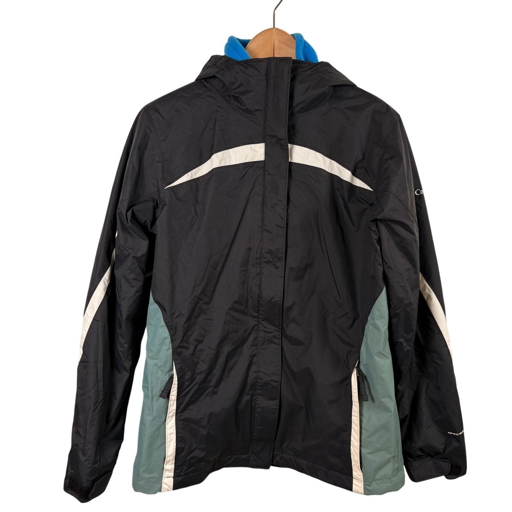 Columbia Women's Interchange Parka Size M 3-in-1 Shell Detachable Fleece Black